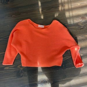 Anthropologie orange sweater like new